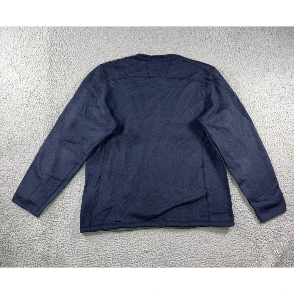 The North Face Sweatshirt Men XL Navy Blue Fleece Lined Logo Hiking Outdoor‎